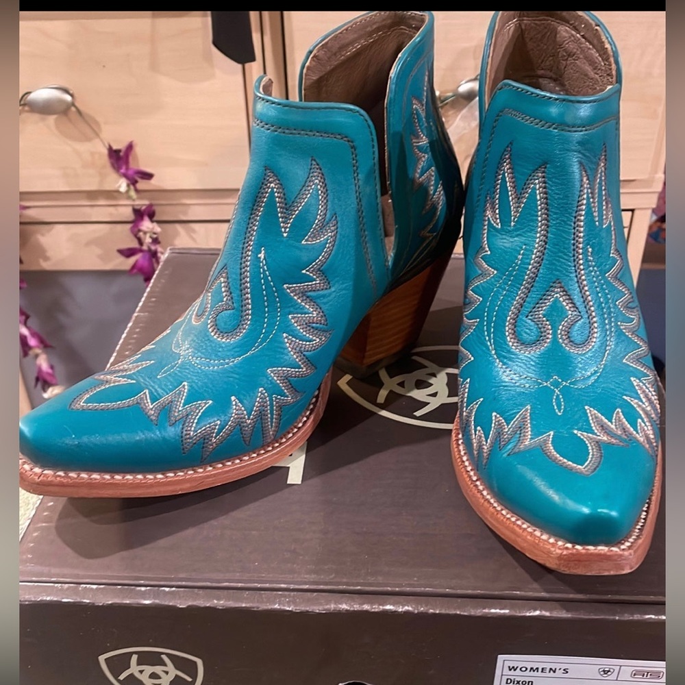 Ariat Dixon cowboy boots women size 9 Agate green turquoise teal